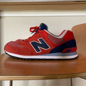 Red New Balance 574